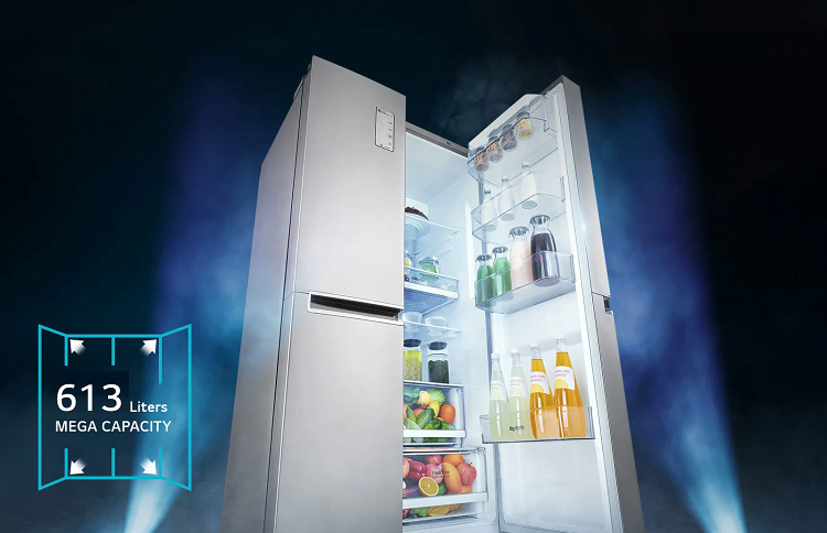 tủ lạnh LG Inverter GR-B247WB đạt dung tích đến 613 lít
