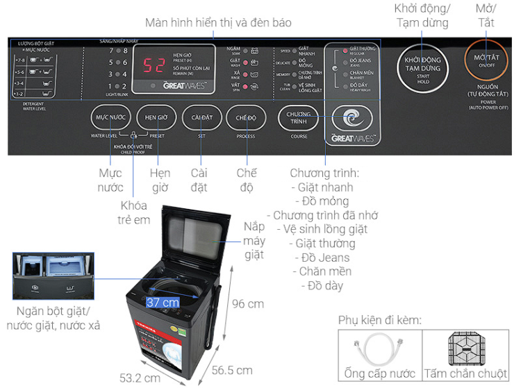 Máy Giặt Toshiba AW-M1000FV(MK) | 9kg 2 Máy giặt Toshiba AW-M1000FV(MK)