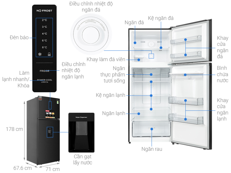 Tủ lạnh Sharp SJ-X417WD-DG