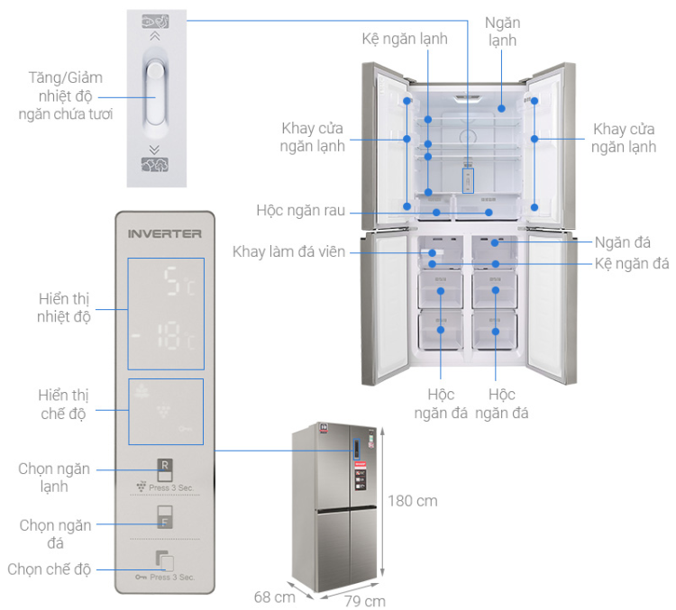 Giới thiệu Tủ lạnh Sharp SJ-FXP480VG-CH