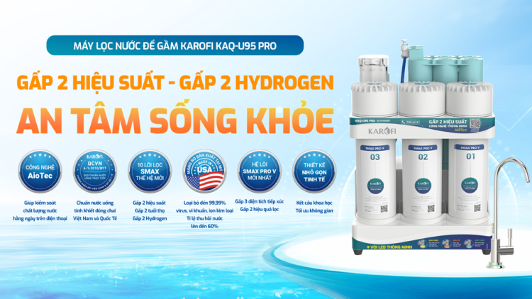 Máy lọc nước Karofi KAQ-U95 Pro 10 lõi 2 Máy lọc nước Karofi KAQ-U95 Pro