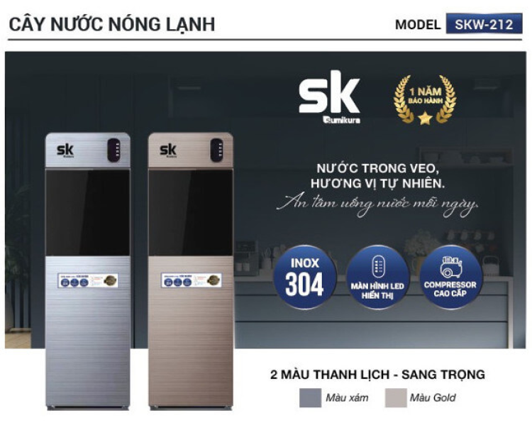 Cây nước nóng lạnh Sumikura SKW-212Y 2 Cây nước nóng lạnh Sumikura SKW-212Y