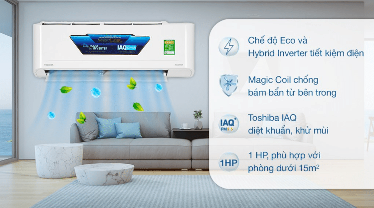 Điều hòa Toshiba RAS-H10C4KCVG-V Inverter 9000 BTU 2 Điều hòa Toshiba RAS-H10C4KCVG-V