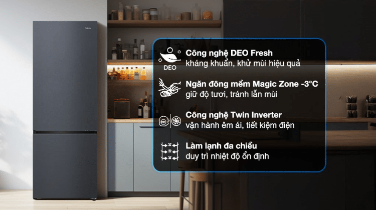 Tủ lạnh Aqua AQR-B360MA(SLB) 292 lít 2 Tủ lạnh Aqua AQR-B360MA(SLB)