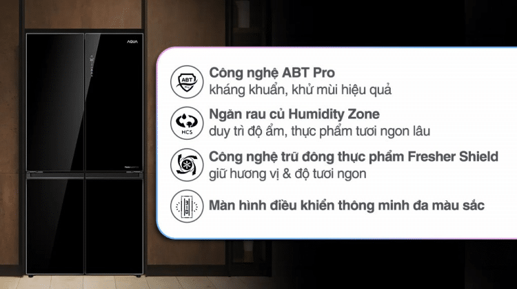 Tủ lạnh Aqua AQR-M727XA(GB)U1 660 lít 2 Tủ lạnh Aqua AQR-M727XA(GB)U1