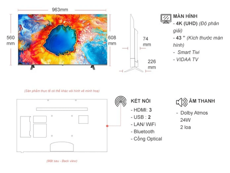 Tivi Toshiba 43M450NP - 43inch QLED 2 Tivi Toshiba 43M450NP