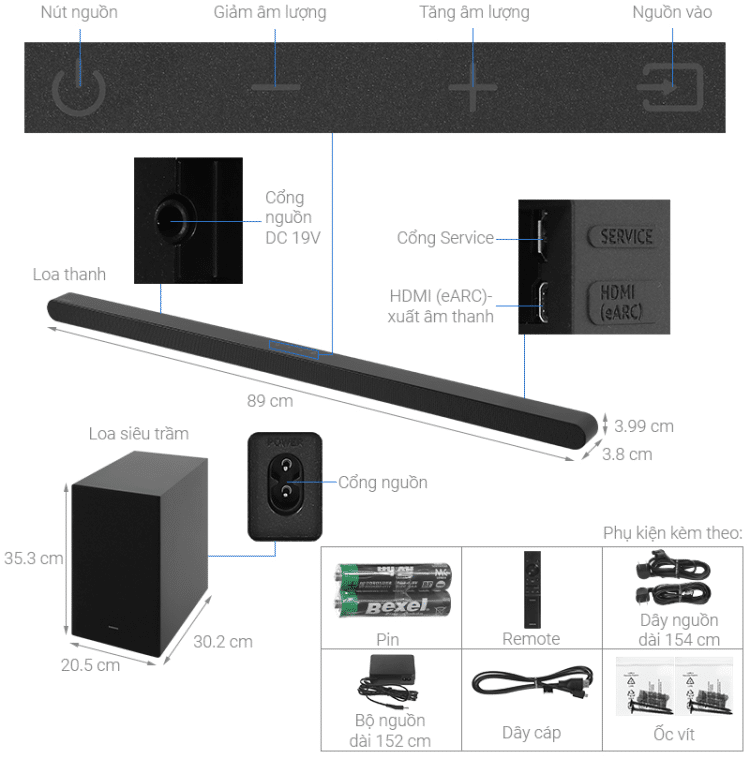 Loa thanh Samsung HW-S700D/XV 250W 2 Loa thanh Samsung HW-S700D/XV