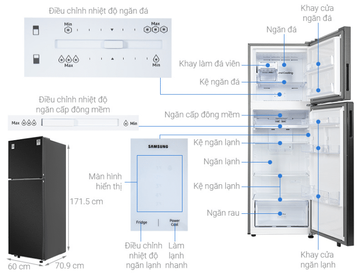 Tủ lạnh Samsung RT35CG5424B1SV 348 lít 2 Tủ lạnh Samsung RT35CG5424B1SV
