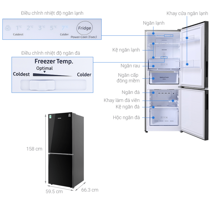 Tủ lạnh Samsung RB27N4010BU/SV 280 lít 2 Tủ lạnh Samsung RB27N4010BU/SV