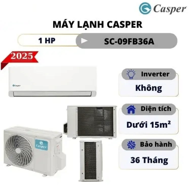 Điều hòa Casper SC-09FB36A 1 HP 2 Điều hòa Casper SC-09FB36A