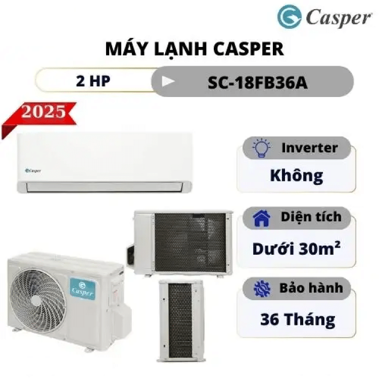 Điều hòa Casper SC-18FB36A 2 HP 2 Điều hòa Casper SC-18FB36A