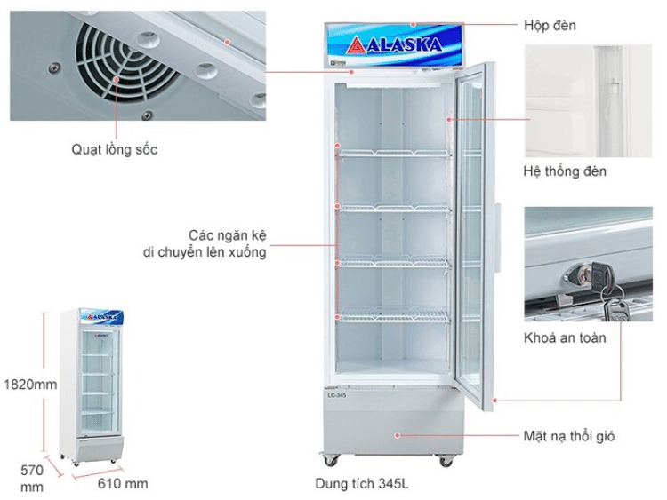 Tủ Mát ALASKA LC-345 345 Lít 2 Tủ Mát ALASKA LC-345 345 Lít