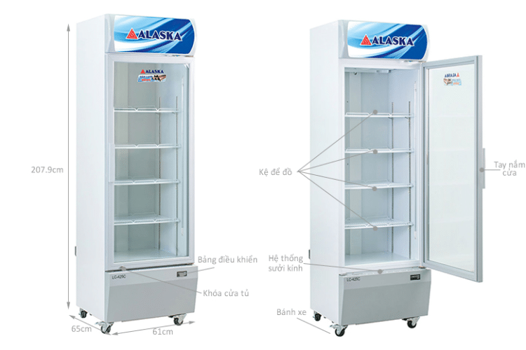 Tủ Mát ALASKA LC-425C 425 Lít 2 Tủ Mát ALASKA LC-425C