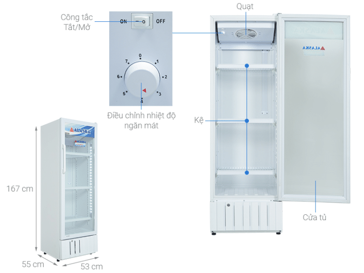 Tủ Mát ALASKA LC-455H 300 Lít 2 Tủ Mát ALASKA LC-455H
